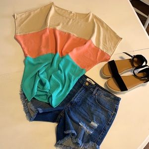 Easel Color Block Top